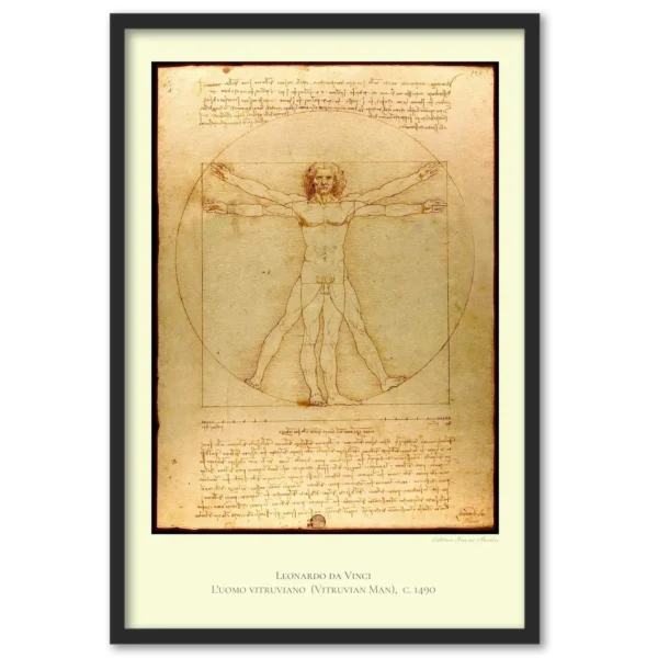 Framed print: Leonardo's Vitruvian Man