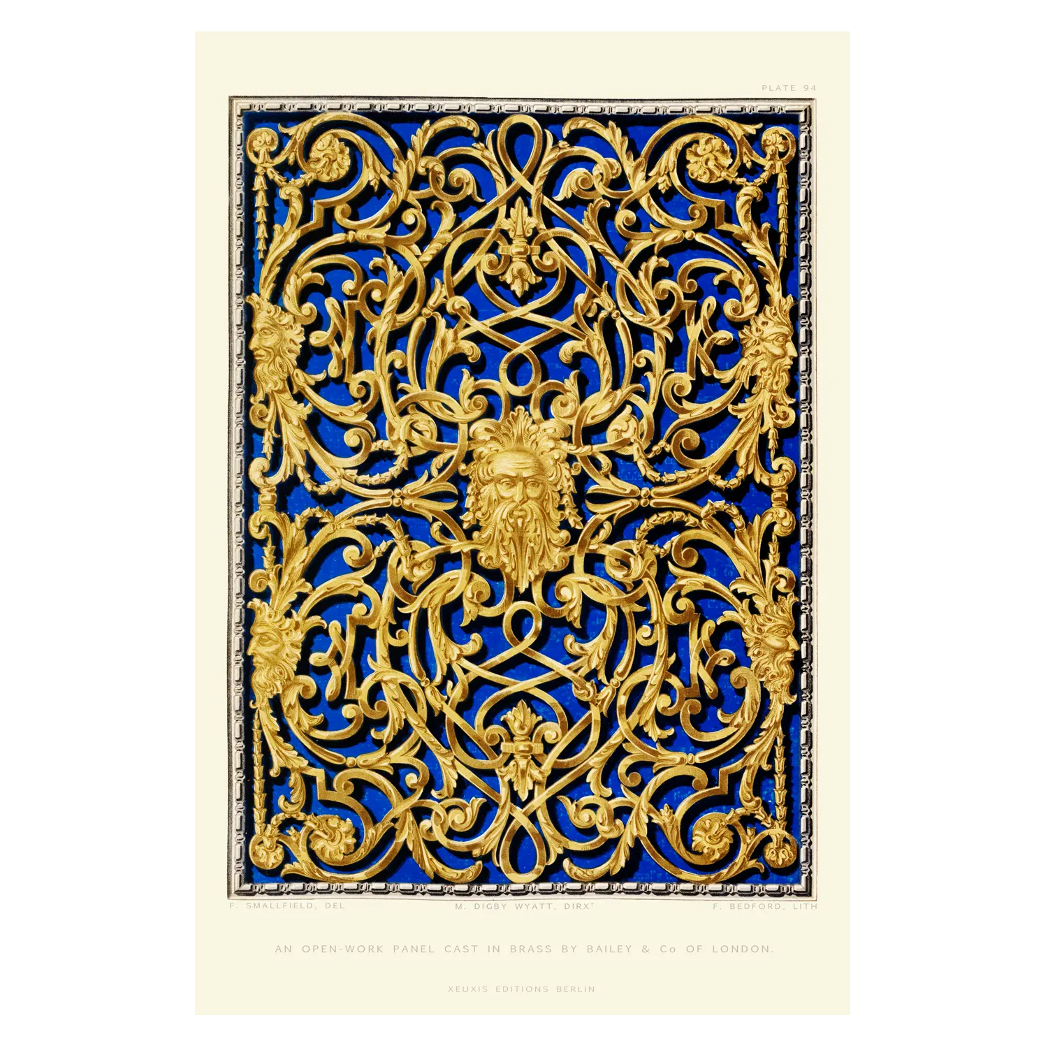 An open-work Panel Cast in Brass by Bailey & Co of London - Image 2