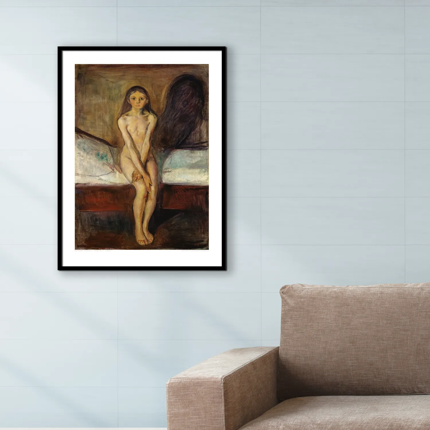 Example: Framed print on the wall