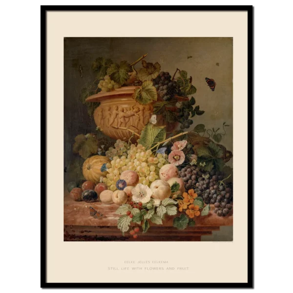 Eelke Jelles Eelkema, Still Life with Flowers and Fruit, 1824