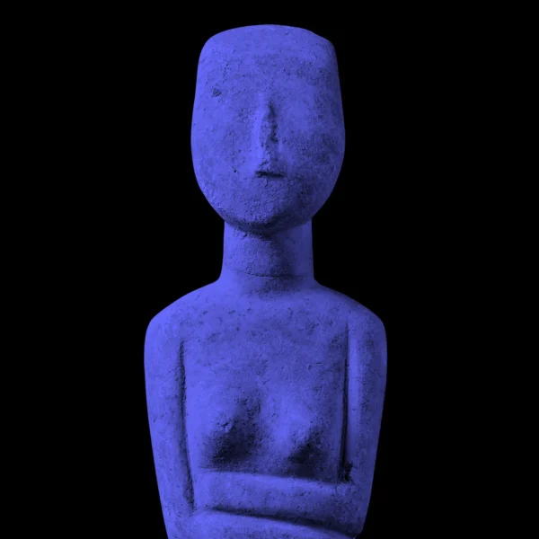 XO48x mc blue ancient cycladic sculpture