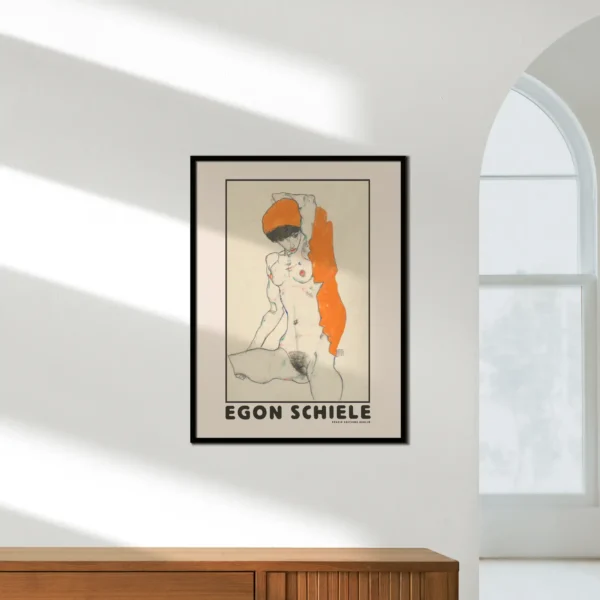 XC149x schiele nude orange drapery