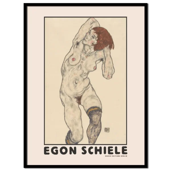 XC150a schiele nude in black stockings