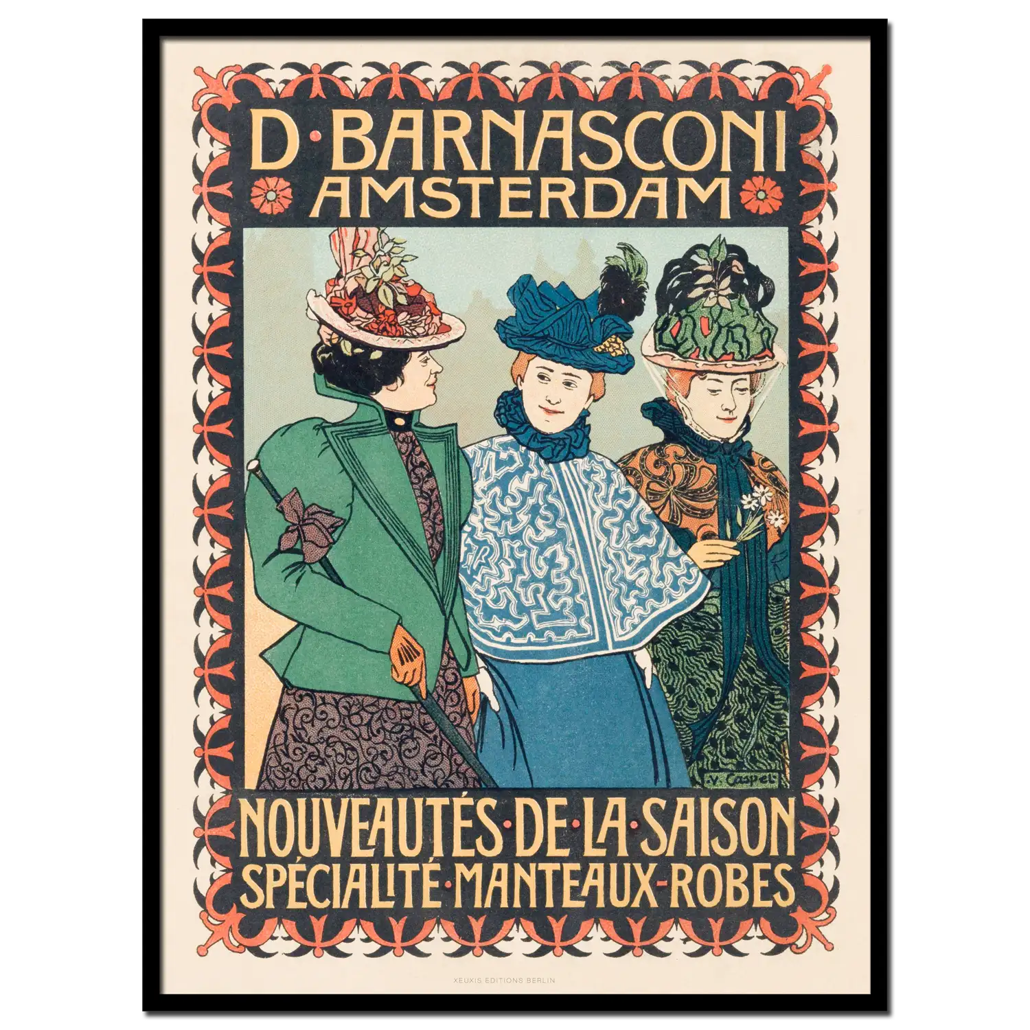 Vintage advert for the clothing shop D. Barnasconi in Amsterdam